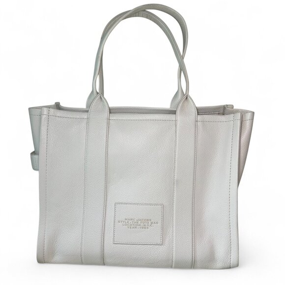 Marc Jacobs The Leather Large Tote Bag - Cream/White (Like New) - Picture 3 of 14